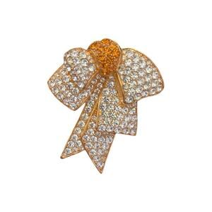 Vintage 90’s Jackie Orr Crystal Bow Tie Brooch
